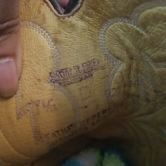 Miller Stockman Mens Cognac Cowboy Boots Size 7 1/2 - Picture 12 of 12